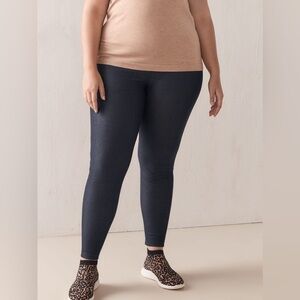 Addition Elle Solid Denim Leggings with Elastic Waistband Size 10-12